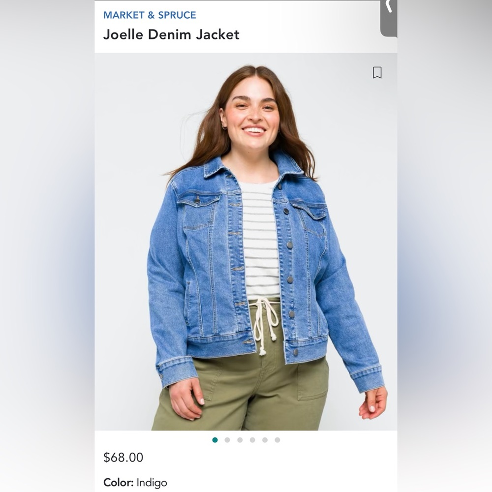 NWT Market & Spruce Joelle Denim Jacket 1X